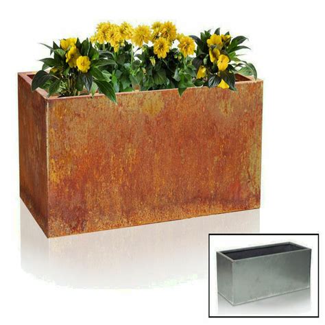 montserrat metal rectangular planter box|Rectangular Metal Planter Box .